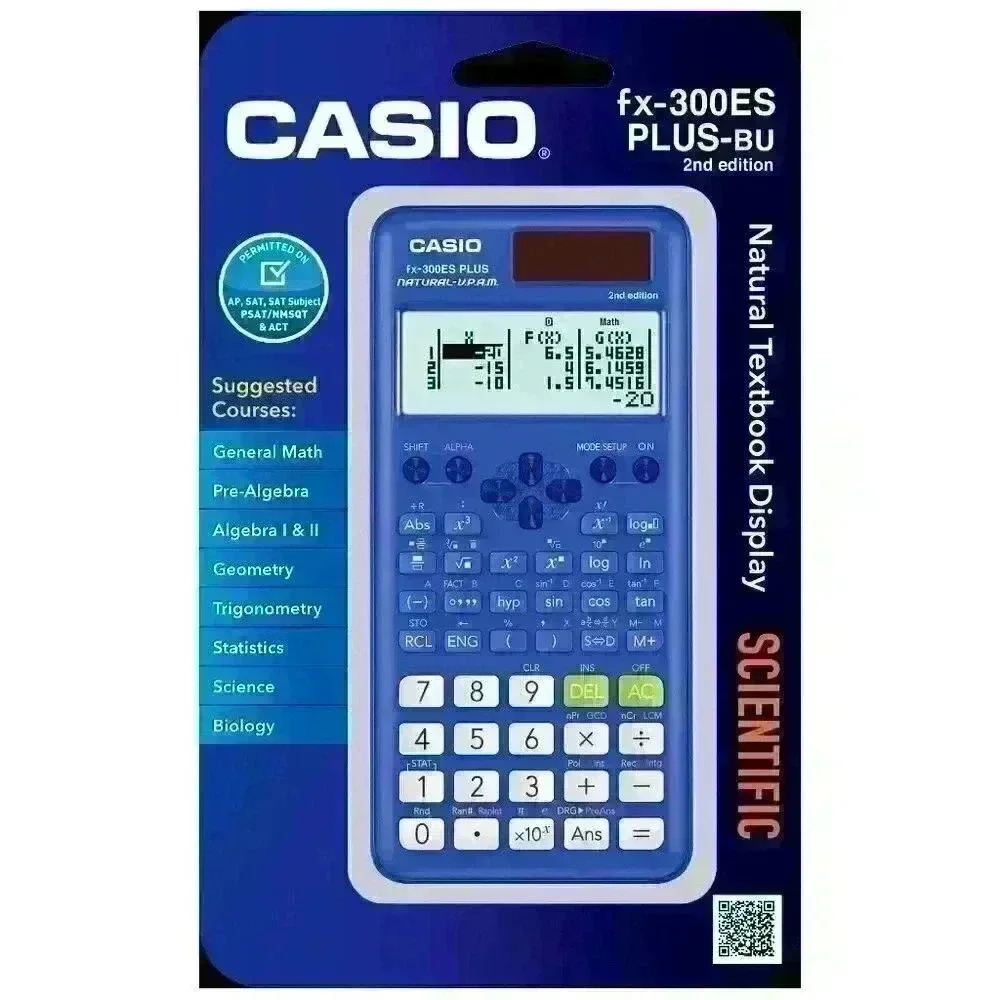 CASIO FX-300ES PLUS-BU Scientific Calculator Natural Textbook Display Blue